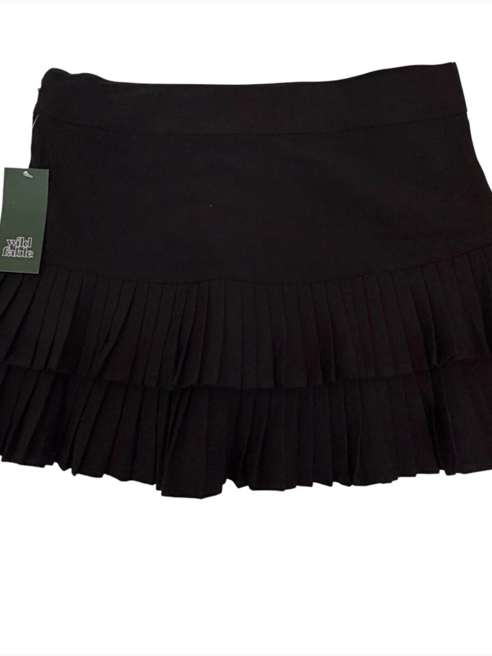 Wild Fable Black Pleated Mini Skirt NWT Size Small